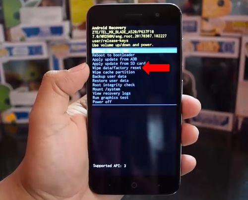 ZTE Blade A520 hard reset: сбросить к заводским настройкам