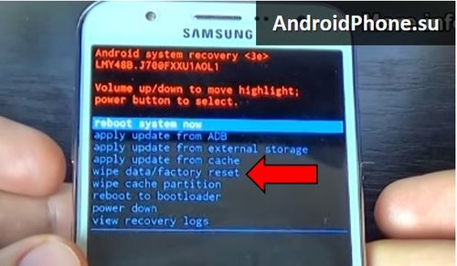 Samsung Galaxy J7 2016 hard reset: сброс настроек